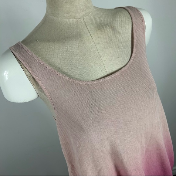 NWT White crow Pink Ombre Lace Hem Tank Top S - Picture 4 of 10